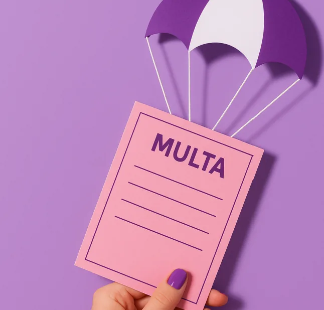 Ilustração de multas sendo evitadas com o pedágio eletrônico